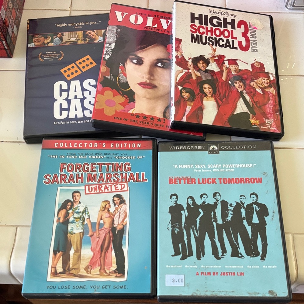 High School Musical 3 DVD - Disney - Red and White Cover